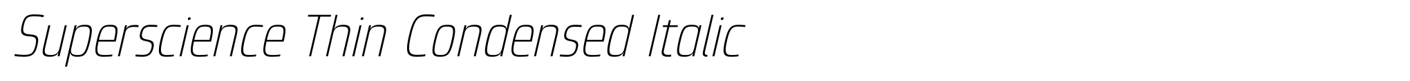 Superscience Thin Condensed Italic image